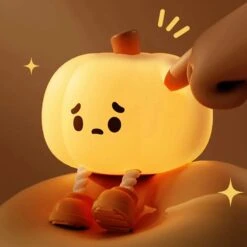 Cute Halloween Pumpkin LED Night Light -Kawaii Store kawaiies plushies plush softtoy cute halloween pumpkin led night light home decor 708941