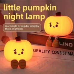 Cute Halloween Pumpkin LED Night Light -Kawaii Store kawaiies plushies plush softtoy cute halloween pumpkin led night light home decor 980886