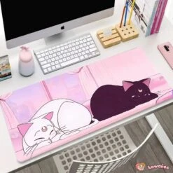 Accessories Cute Japanese-themed Cat Large Mouse Pad Collection 1 -Kawaii Store kawaiies plushies plush softtoy cute japanese themed cat large mouse pad collection 1 accessories sleepy 300x600x2mm 395770