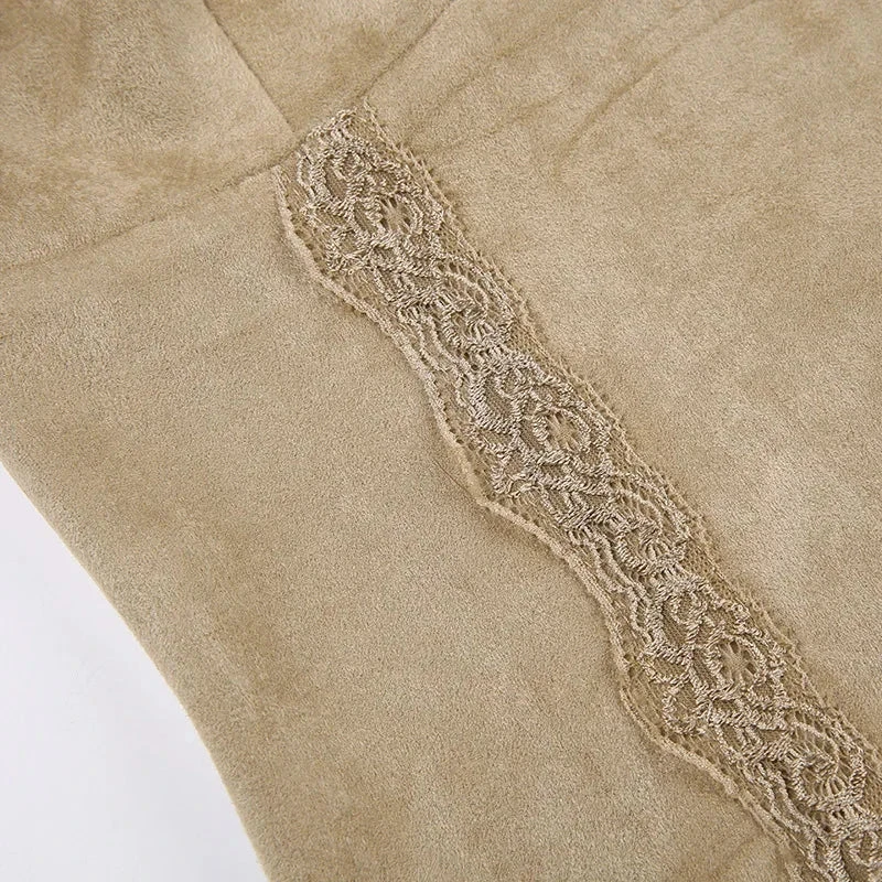 Apparel Cute Khaki Lace Spaghetti Vest 21 Apparel Cute Khaki Lace Spaghetti Vest - Image 19