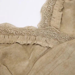 Apparel Cute Khaki Lace Spaghetti Vest 39 Apparel Cute Khaki Lace Spaghetti Vest -Kawaii Store kawaiies plushies plush softtoy cute khaki lace spaghetti vest tops 875806