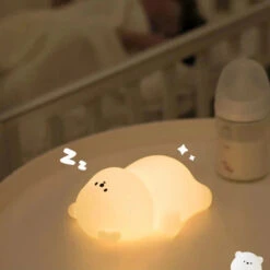 Cute Laying Bear LED Night Light -Kawaii Store kawaiies plushies plush softtoy cute laying bear led night light home decor 785081