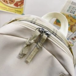 Apparel Cute Plaid Two-Tone Pastel Backpack -Kawaii Store kawaiies plushies plush softtoy cute plaid two tone pastel backpack new bags 613701