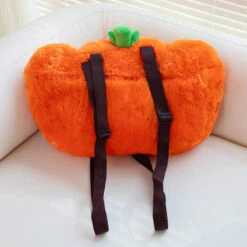 Apparel Cute Pumpkin Plush Backpack -Kawaii Store kawaiies plushies plush softtoy cute pumpkin plush backpack bags 324416