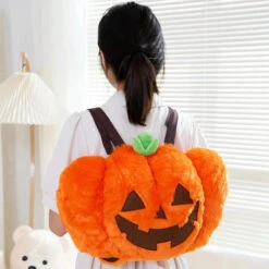 Apparel Cute Pumpkin Plush Backpack