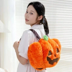 Apparel Cute Pumpkin Plush Backpack -Kawaii Store kawaiies plushies plush softtoy cute pumpkin plush backpack bags 718408