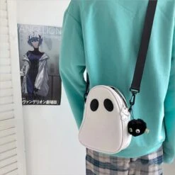 Apparel Cute Round Ghost Bag -Kawaii Store kawaiies plushies plush softtoy cute round ghost bag new apparel 579487