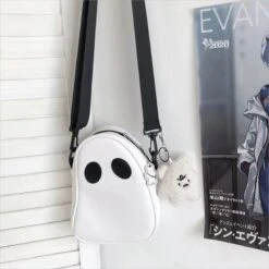 Apparel Cute Round Ghost Bag -Kawaii Store kawaiies plushies plush softtoy cute round ghost bag new apparel 998050