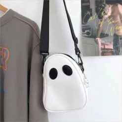 Apparel Cute Round Ghost Bag -Kawaii Store kawaiies plushies plush softtoy cute round ghost bag new apparel white 769871