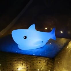Cute Shark LED Night Light -Kawaii Store kawaiies plushies plush softtoy cute shark led night light new home decor 357772