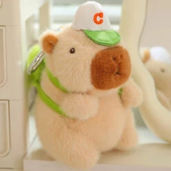 Cute Sporty Capybara Plushie -Kawaii Store kawaiies plushies plush softtoy cute sporty capybara plushie soft toy brown bag 6in 15cm keychain 943617