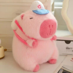 Cute Sporty Capybara Plushie -Kawaii Store kawaiies plushies plush softtoy cute sporty capybara plushie soft toy pink bag 10in 25cm 537892