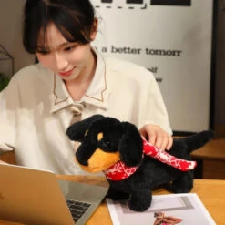 Dachshund Sausage Dog Plush -Kawaii Store kawaiies plushies plush softtoy dachshund sausage dog plush soft toy 531388