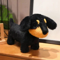 Dachshund Sausage Dog Plush -Kawaii Store kawaiies plushies plush softtoy dachshund sausage dog plush soft toy black 520041