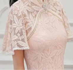 Apparel Dainty Lace Chinese Traditional Qipao Cheongsam Dress -Kawaii Store kawaiies plushies plush softtoy dainty lace chinese traditional qipao cheongsam dress apparel 529439