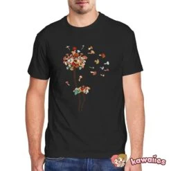 Apparel Dandelion Flying Mushroom Seed Tee -Kawaii Store kawaiies plushies plush softtoy dandelion flying mushroom seed tee apparel 493291