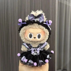 Accessories Dark Lolita Ribbon Dress Labubu Doll Outfits -Kawaii Store kawaiies plushies plush softtoy dark lolita ribbon dress labubu doll outfits accessories purple 535455