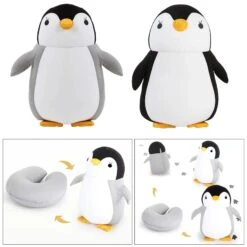 Dino 2 In 1 Travel Neck Support Pillow & Plushie -Kawaii Store kawaiies plushies plush softtoy dino 2 in 1 travel neck support pillow plushie pillows 288708