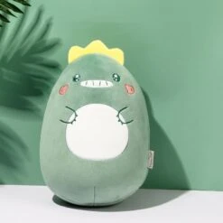 Dino 2 In 1 Travel Neck Support Pillow & Plushie -Kawaii Store kawaiies plushies plush softtoy dino 2 in 1 travel neck support pillow plushie pillows 611475