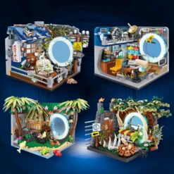 Dinosaur Kingdom Space Travel Micro Building Sets