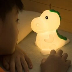 Dinosaur Silicone LED Night Light Cartoon Children -Kawaii Store kawaiies plushies plush softtoy dinosaur silicone led night light cartoon children home decor 160358
