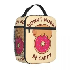 'Donut Worry Be Cappy' Capybara Lunch Bags