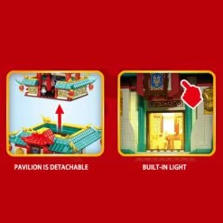 Dragon Palace Mountain LED Light Building Set -Kawaii Store kawaiies plushies plush softtoy dragon palace mountain building set new build it 361905