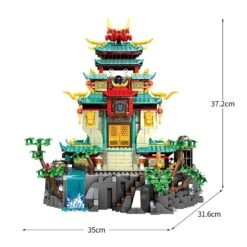 Dragon Palace Mountain LED Light Building Set -Kawaii Store kawaiies plushies plush softtoy dragon palace mountain building set new build it 655268