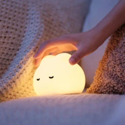 Dreaming Bunny LED Night Light -Kawaii Store kawaiies plushies plush softtoy dreaming bunny led night light home decor 145136