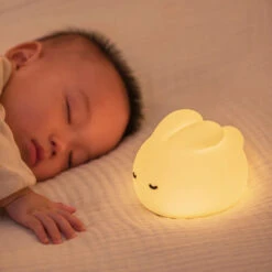 Dreaming Bunny LED Night Light -Kawaii Store kawaiies plushies plush softtoy dreaming bunny led night light home decor 893791