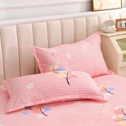Elegant Blue Pink Floral Bedding Set Collection -Kawaii Store kawaiies plushies plush softtoy elegant blue pink floral bedding set collection bedding sets 149595