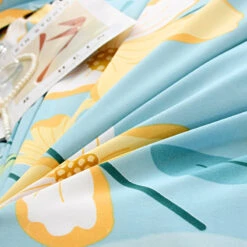 Elegant Blue Pink Floral Bedding Set Collection -Kawaii Store kawaiies plushies plush softtoy elegant blue pink floral bedding set collection bedding sets 998628