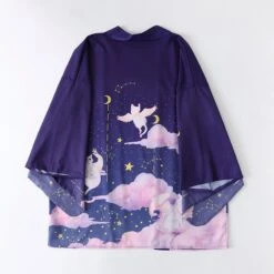 Apparel Elegant Sky Clouds Flying Cats Japanese Kimono 35 Apparel Elegant Sky Clouds Flying Cats Japanese Kimono -Kawaii Store kawaiies plushies plush softtoy elegant sky clouds flying cats japanese kimono clothing 313370