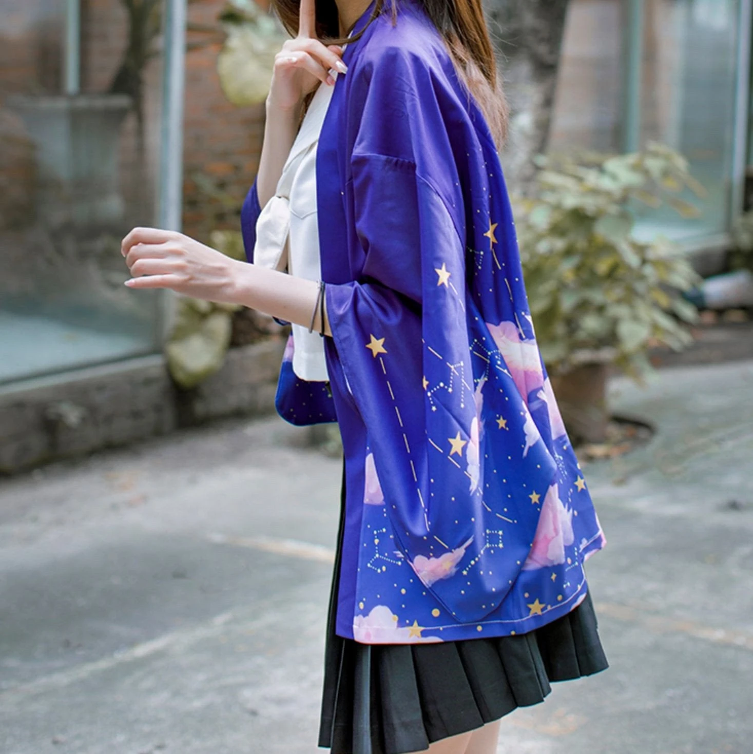 Apparel Elegant Sky Clouds Flying Cats Japanese Kimono 22 Apparel Elegant Sky Clouds Flying Cats Japanese Kimono - Image 20