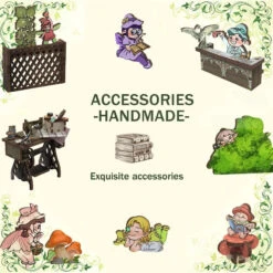 Elven Paradise Wooden Bookshelf Nook Kit -Kawaii Store kawaiies plushies plush softtoy elven paradise wooden bookshelf nook kit wooden kit 423771