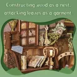 Elven Paradise Wooden Bookshelf Nook Kit -Kawaii Store kawaiies plushies plush softtoy elven paradise wooden bookshelf nook kit wooden kit 893109