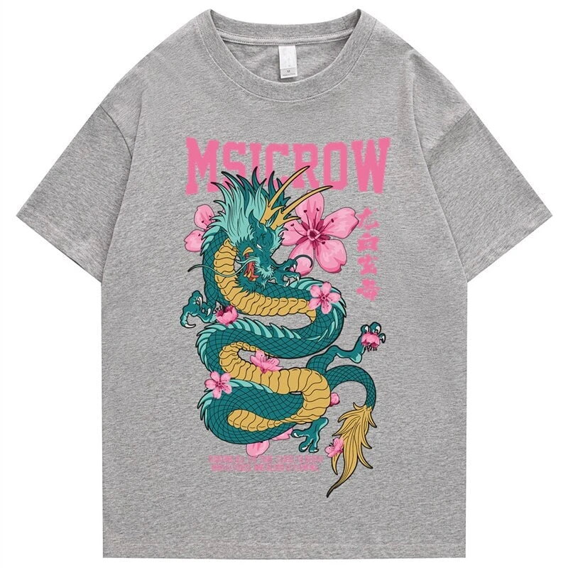 Apparel Emerald Dragon Pink Sakura Unisex Cotton Tee 8 Apparel Emerald Dragon Pink Sakura Unisex Cotton Tee - Image 6