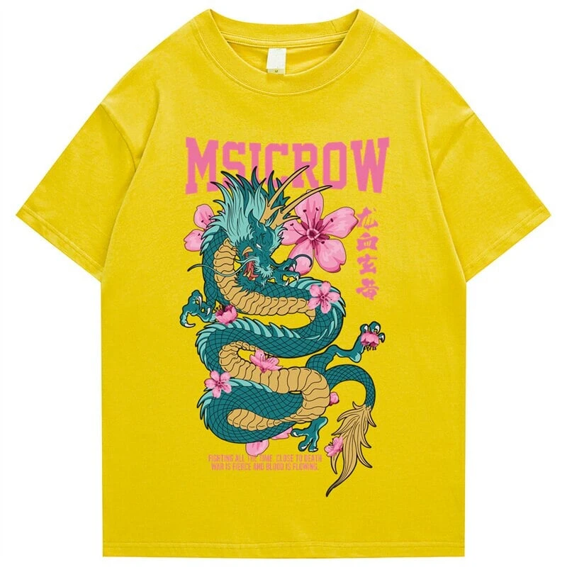 Apparel Emerald Dragon Pink Sakura Unisex Cotton Tee 11 Apparel Emerald Dragon Pink Sakura Unisex Cotton Tee - Image 9