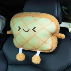 Accessories Emoji Toast Bread Friends Car Headrest Plush -Kawaii Store kawaiies plushies plush softtoy emoji toast bread friends car headrest plush car pineapple bread 555676