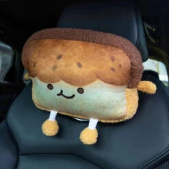 Accessories Emoji Toast Bread Friends Car Headrest Plush -Kawaii Store kawaiies plushies plush softtoy emoji toast bread friends car headrest plush car red bean bread 331019