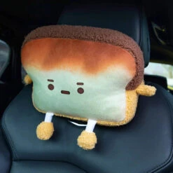 Accessories Emoji Toast Bread Friends Car Headrest Plush -Kawaii Store kawaiies plushies plush softtoy emoji toast bread friends car headrest plush car toast bread 694943