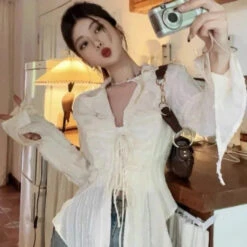 Apparel Fairytale Long Sleeve Blouse -Kawaii Store kawaiies plushies plush softtoy fairytale long sleeve blouse tops 214266