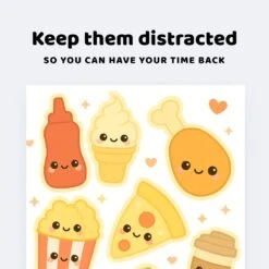 Fast Food Cut & Glue Activity – Kawaii Printable Craft For Kids (30 Pages) -Kawaii Store kawaiies plushies plush softtoy fast food cut glue activity kawaii printable craft for kids 30 pages cut glue 195567