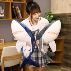 Finley The Great White Shark Plush -Kawaii Store kawaiies plushies plush softtoy finley the great white shark plush soft toy 129640