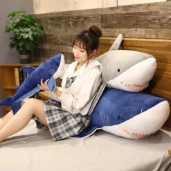 Finley The Great White Shark Plush -Kawaii Store kawaiies plushies plush softtoy finley the great white shark plush soft toy 490585
