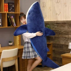 Finley The Great White Shark Plush -Kawaii Store kawaiies plushies plush softtoy finley the great white shark plush soft toy blue 51in 130cm 643217