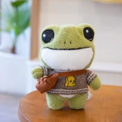 Finley The Mini Frog Plushie Collection 37 Finley The Mini Frog Plushie Collection -Kawaii Store kawaiies plushies plush softtoy finley the mini frog new soft toy brown dog sweater 476714