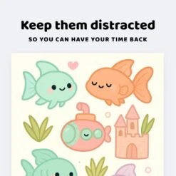 Fish Tank Cut & Glue Activity – Kawaii Printable Craft For Kids (35 Pages) -Kawaii Store kawaiies plushies plush softtoy fish tank cut glue activity kawaii printable craft for kids 35 pages cut glue 984086