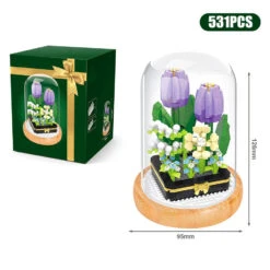 Floral Capsule Micro Building Set Collection -Kawaii Store kawaiies plushies plush softtoy floral capsule micro building set collection build it purple 531pcs 977655