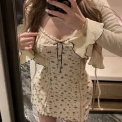 Apparel Floral French Vintage Dress Cardigan Set 18 Apparel Floral French Vintage Dress Cardigan Set -Kawaii Store kawaiies plushies plush softtoy floral french vintage dress cardigan set apparel 855483